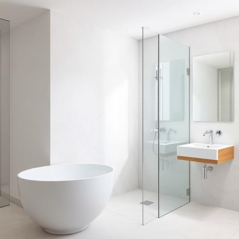 Sparkling clean modern bathroom